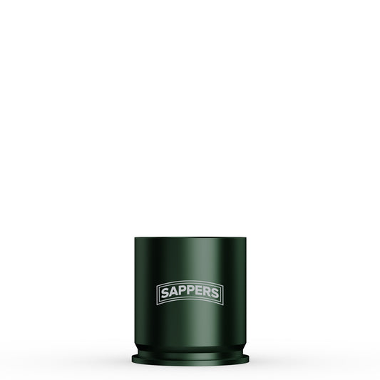 SAPPERS 40mm grenade case replica shot glass green